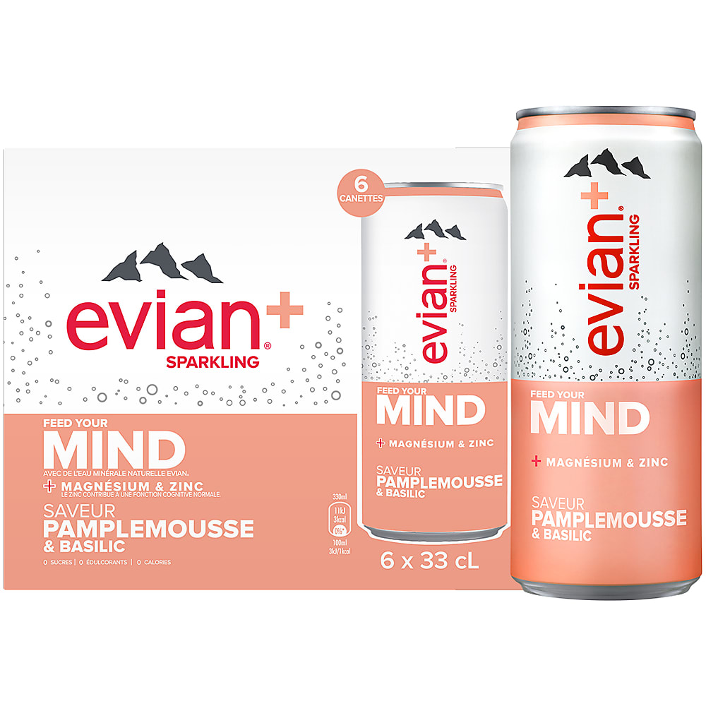 Buy Evian + · carbonated mineral water flavored with magnesium and zinc