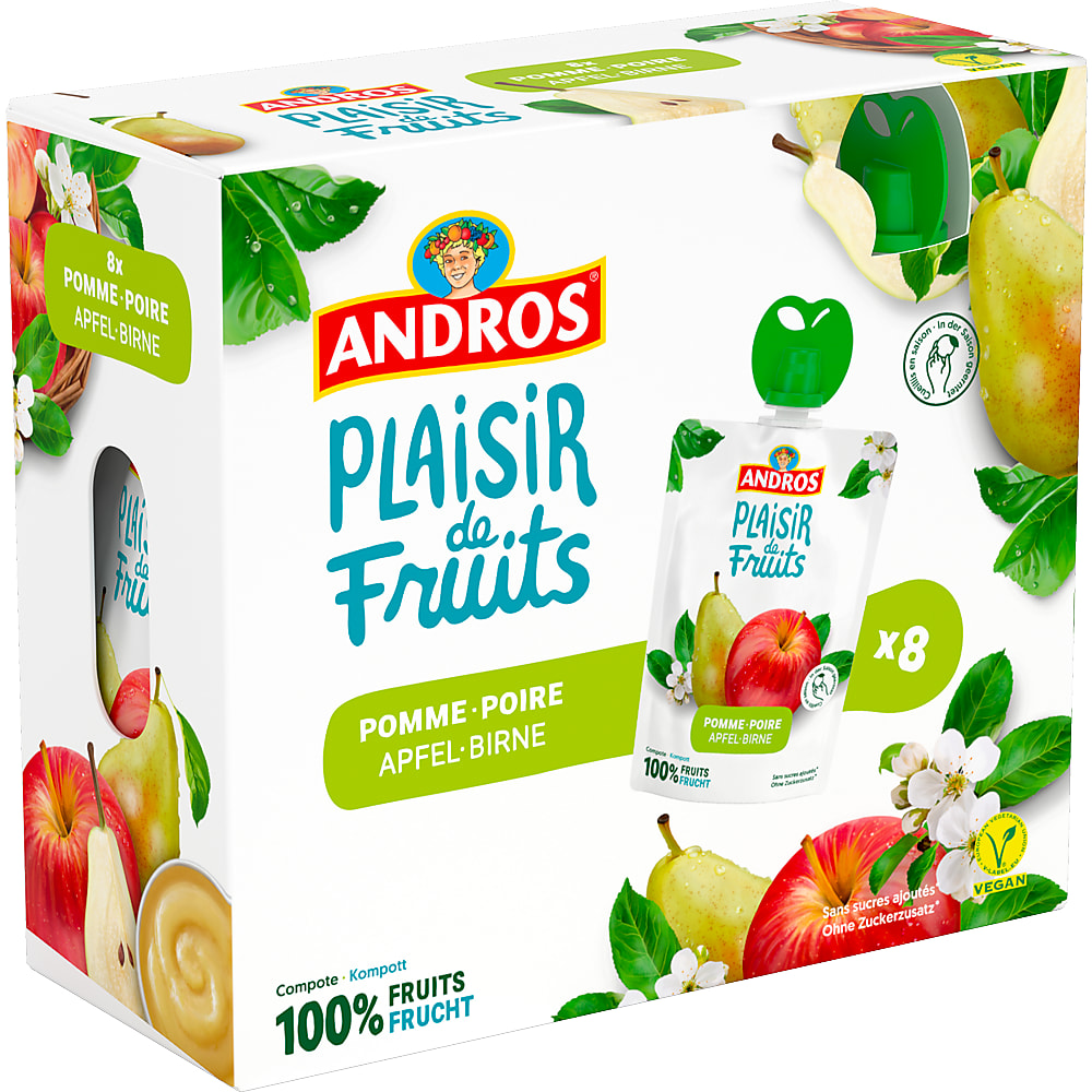 Achat Andros · Compote en gourde · PommePoire • Migros Online