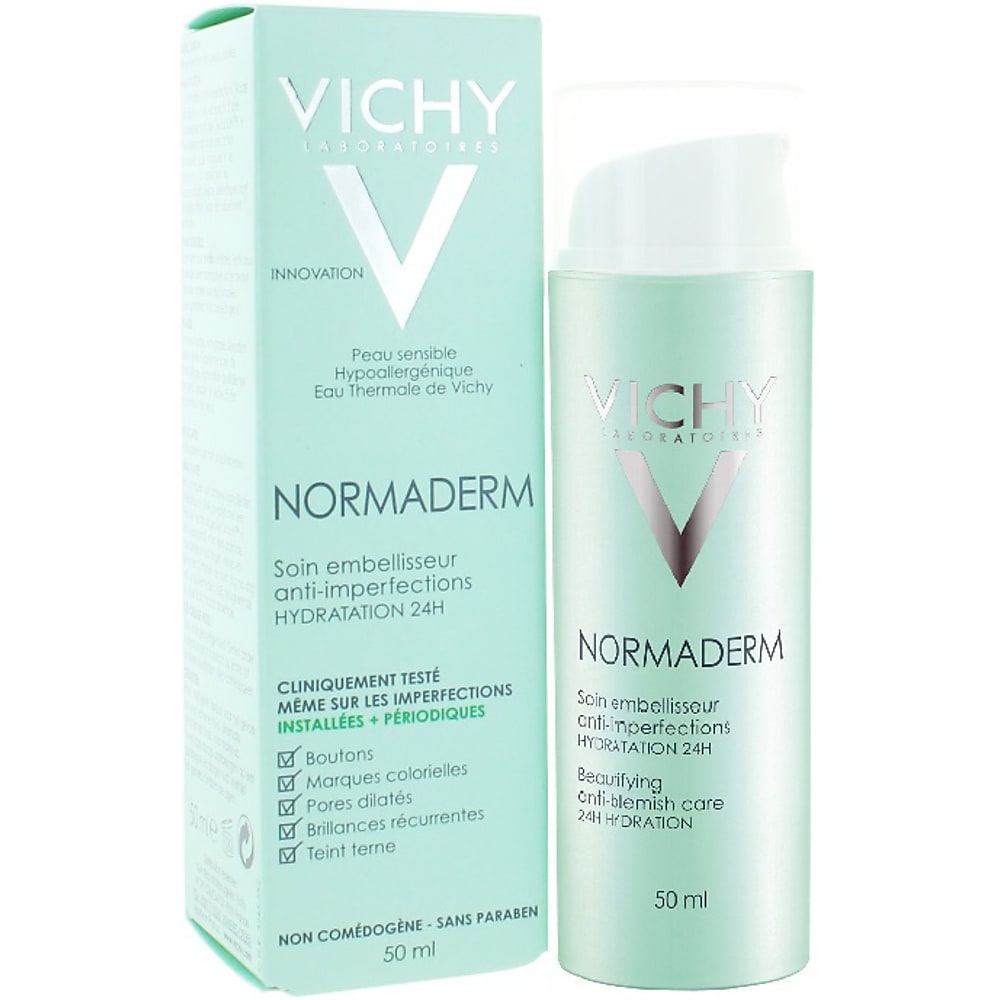 Buy Vichy Normaderm · Soin hydratant antiimperfections global · Non comédogène Sans paraben