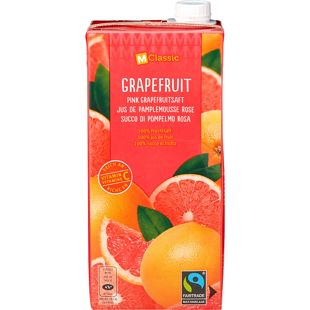 Buy MClassic Fairtrade · Pink grapefruit juice • Migros Online