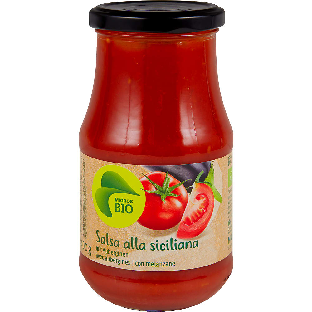 Buy Migros Bio · Sicilian tomato sauce · with aubergine • Migros