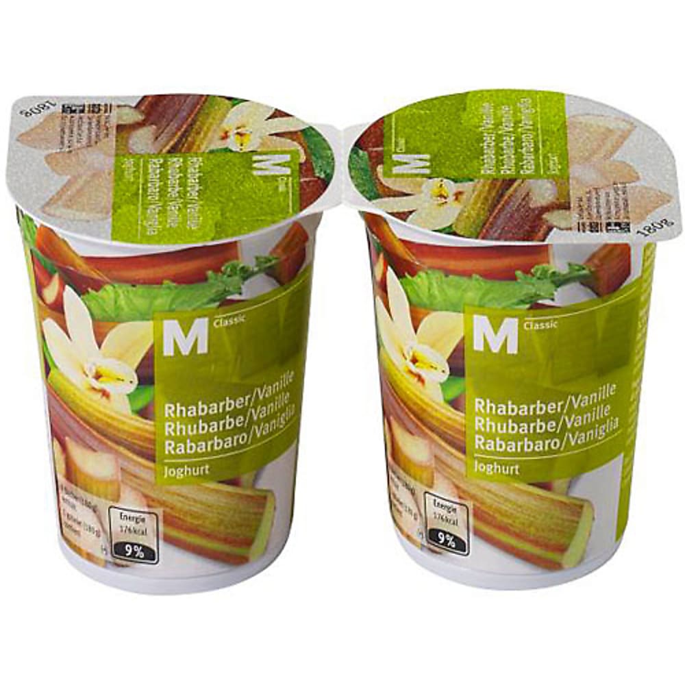 Kaufen MClassic · Joghurt · Rhabarber/Vanille • Migros