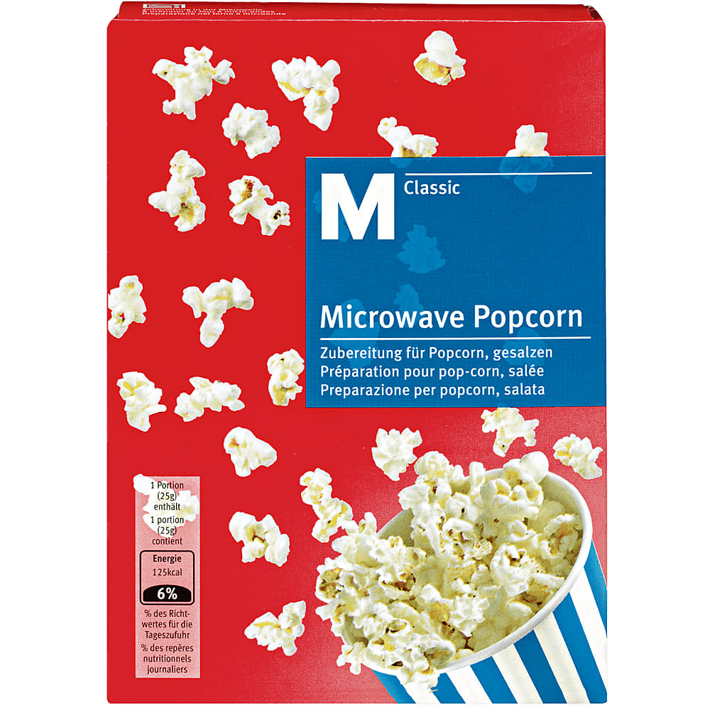 Buy MClassic · Popcorn pour microondes · Salé • Migros