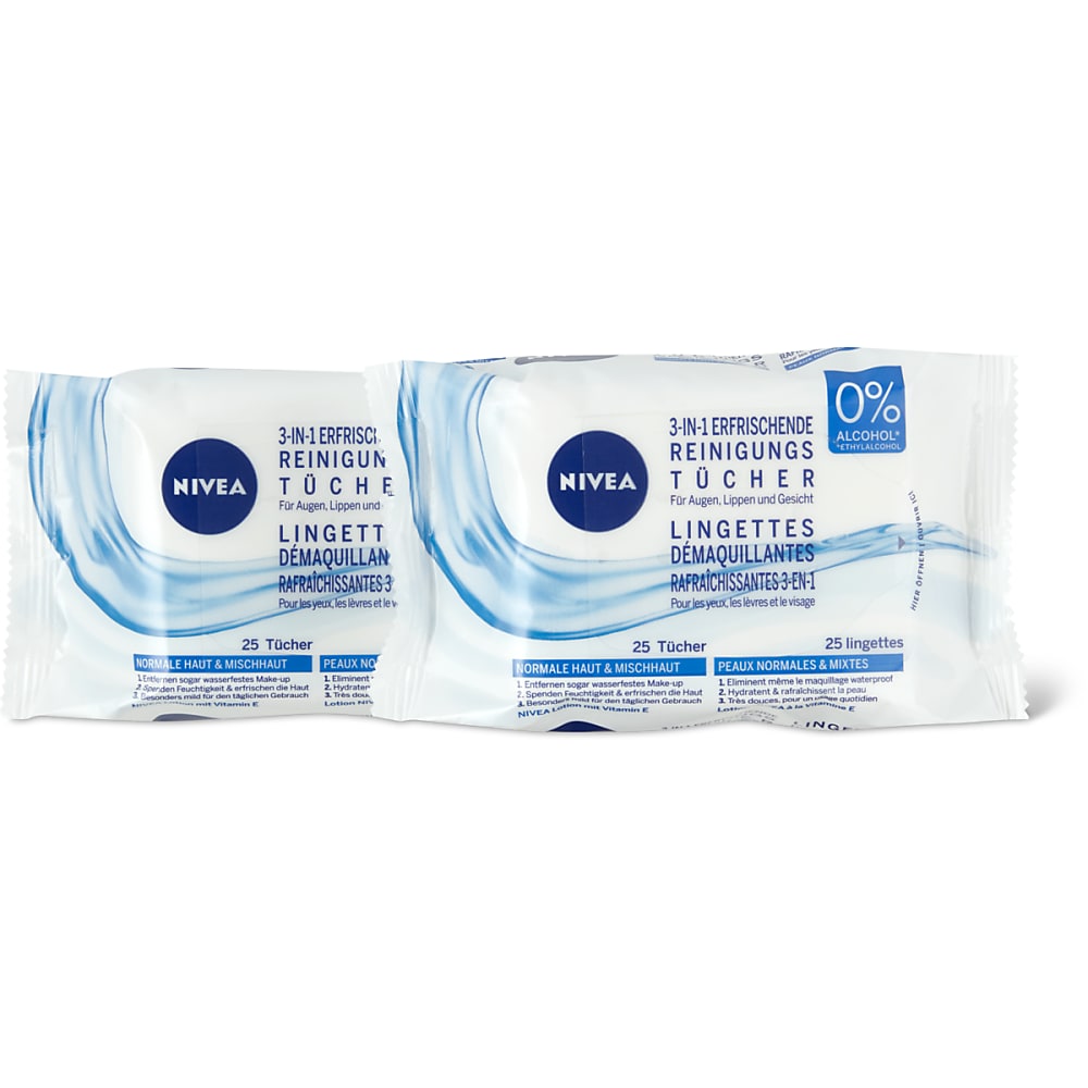 Buy Nivea · Refreshing cleansing wipes · normal and combination skin