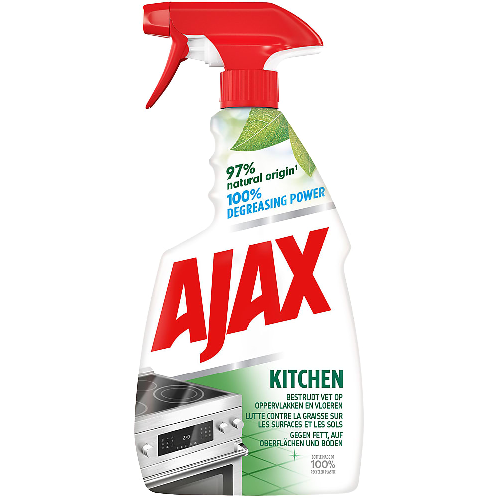 Buy Ajax · Kitchen cleaner · Grease control on surfaces and floors • Migros