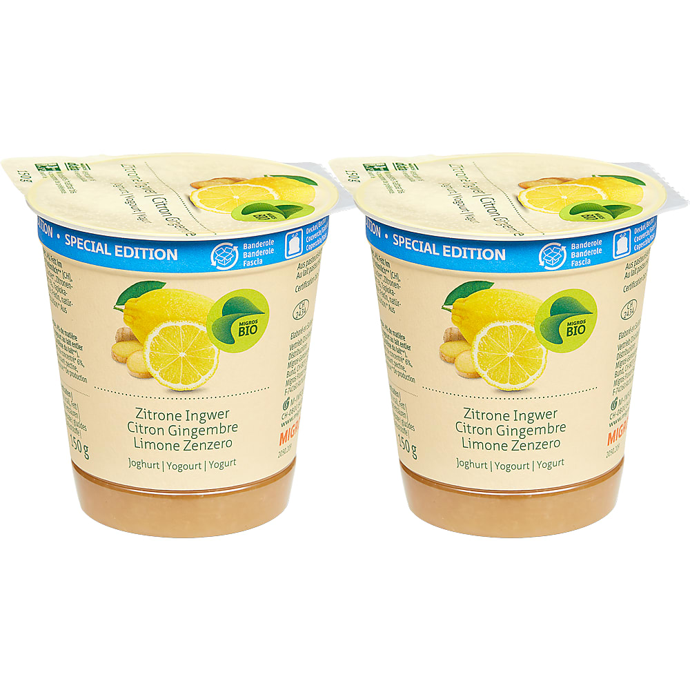 Kaufen Bio · Joghurt · ZitroneIngwer • Migros