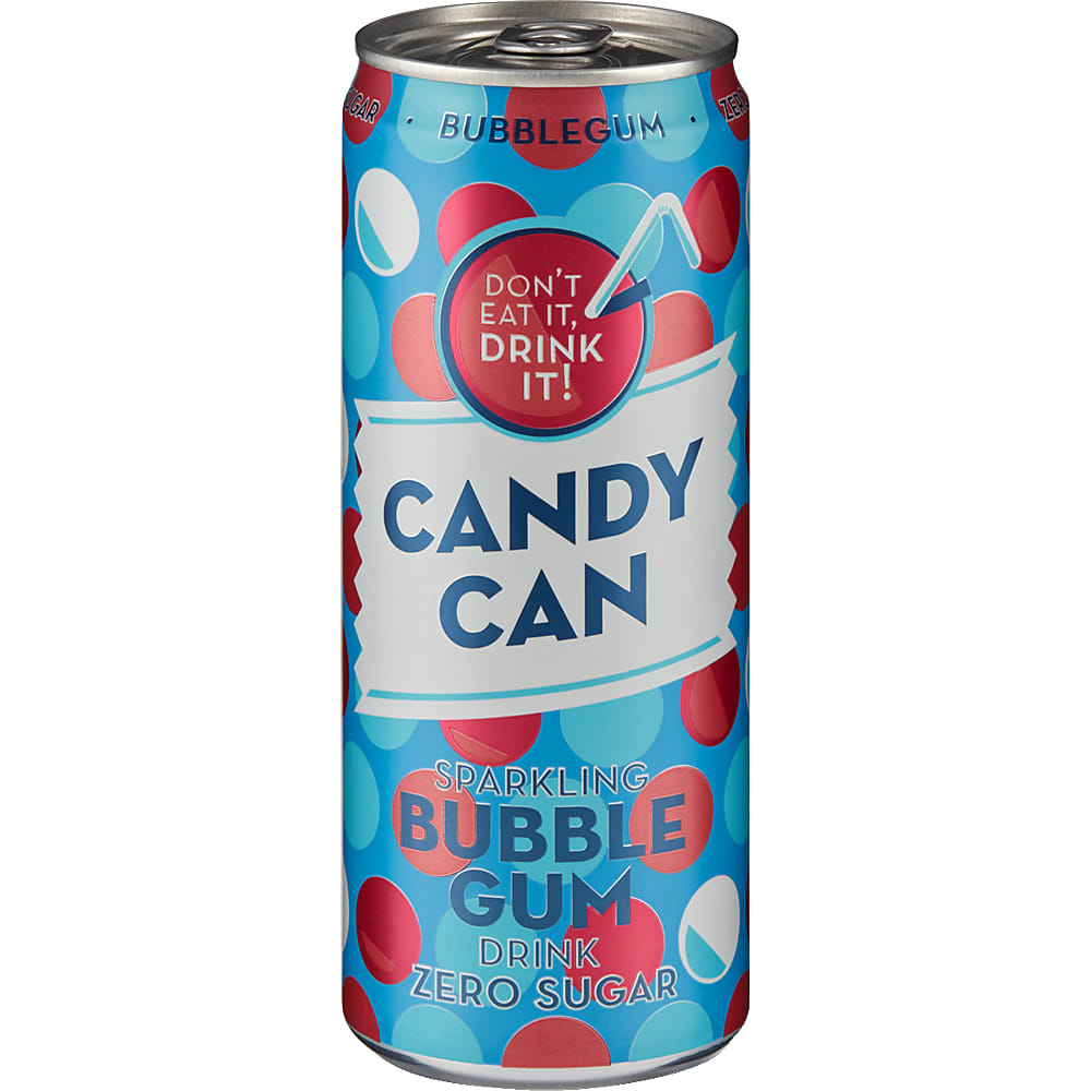 Buy Candy Can Bubblegum · Sparkling drink · zero sugar • Migros