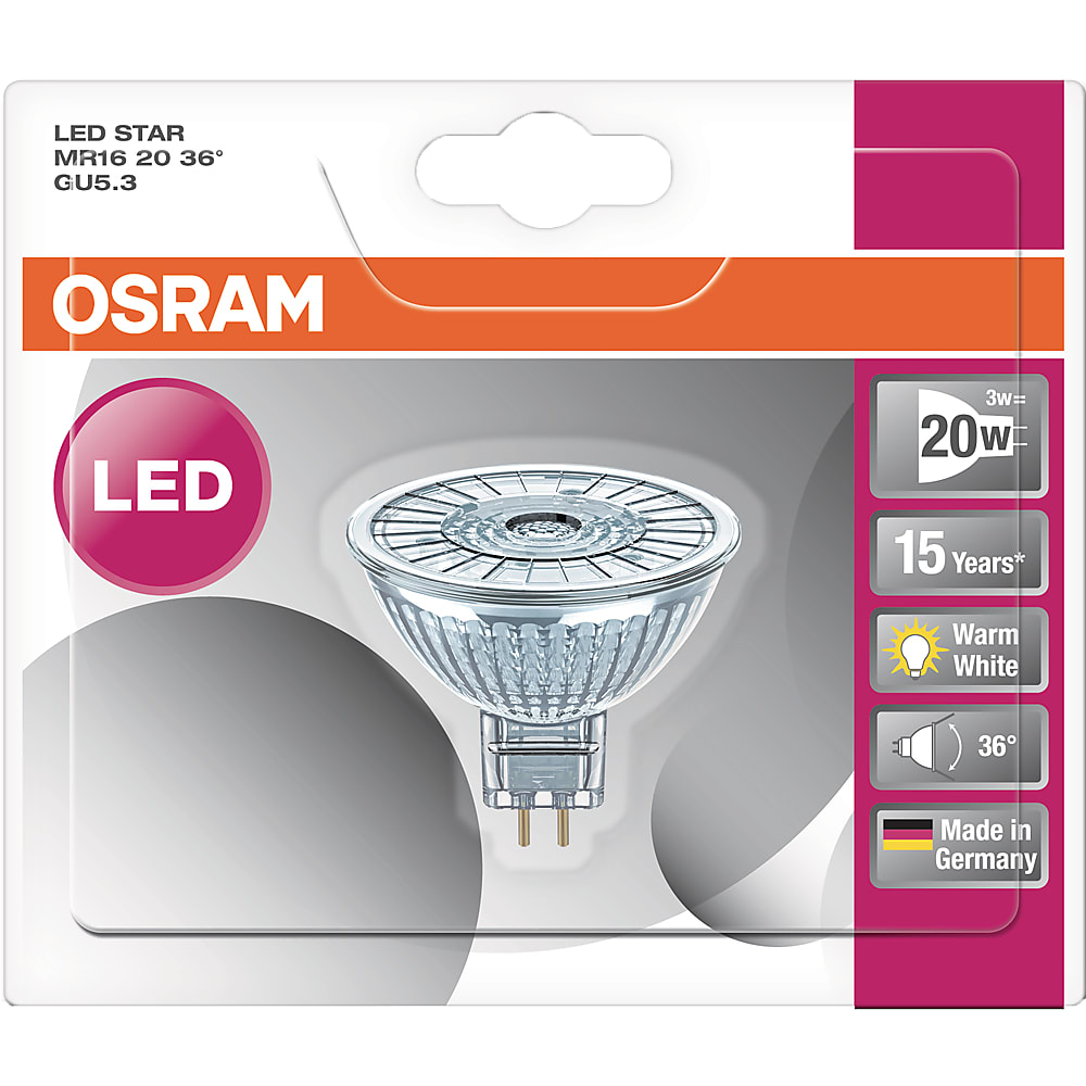 Acquista Osram LED STAR · Ampoule MR16 · 20W GU5.3, Warm White • Migros