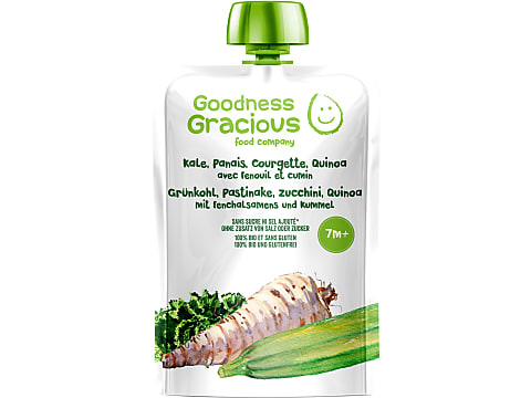 Buy Goodness Gracious Bio Baby Food Puree De Kale Panais Courgette Quinoa Avec Fenouil Et Cumin A Partir De 7 Mois Migros Online