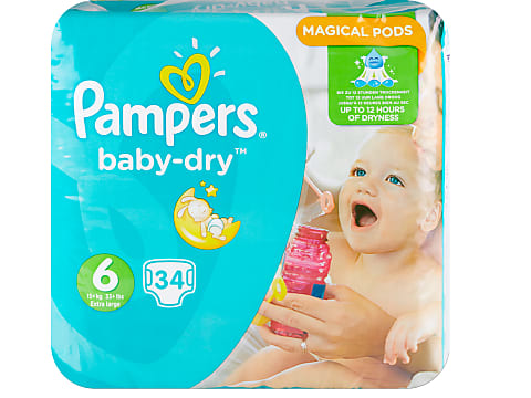 Buy Pampers Baby Dry · couches · Taille 6 Extra Large 15+kg • Migros