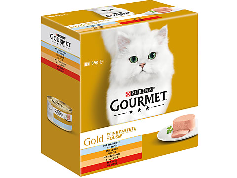 Purina Gourmet Gold Cat Food Multipack Mousse Can Beef Tuna Liver