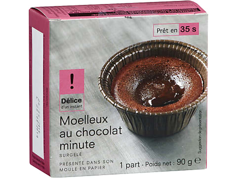 Moelleux au chocolat minute surgelés Picard