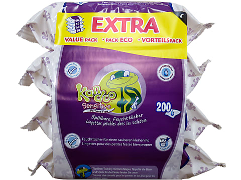 Kandoo Pack de 60 Lingettes Toilette Multi-Usage 99 % Eau Aquas