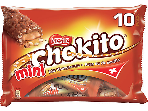 Achat Chokito · Barre chocolatée au caramel, riz soufflé enrobés de chocolat  de lait . · 10 barres • Migros