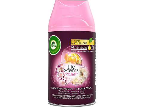 Achat Air Wick life scents · Spray automatique Freshmatic - recharge ·  Plaisir estival fleurs blanches, melon & vanille • Migros