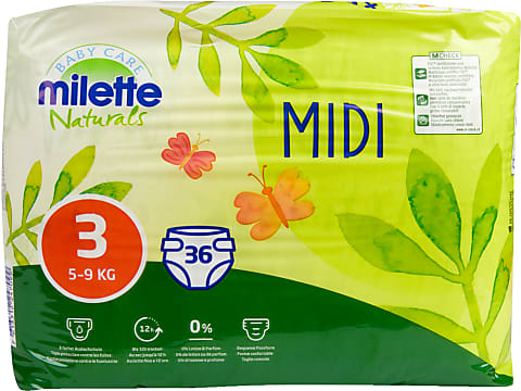 Buy Milette Baby Care Naturals · Diapers · Size 3 /5-9kg • Migros