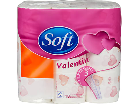 Achat Soft Valentin · Papier de toilette · 4 plis • Migros