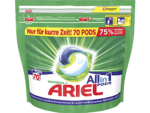Achat Ariel All in 1 Pods · Lessive en tablette · Universal + • Migros