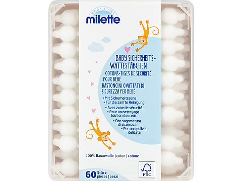 Milette Baby Care · Baby cleaning cotton pads · 100% cotton