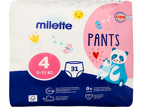 Buy Milette Baby Care · Diapers · Size 4 / 9-15 kg, pants • Migros Online