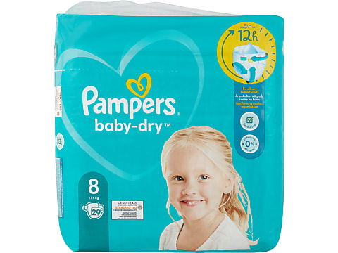 Achat Pampers Baby Dry · Couches · Taille 8 - 17+ kg • Migros