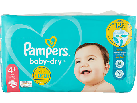 Achat Pampers Baby Dry · Couches · Taille 4+ - 10-15kg • Migros