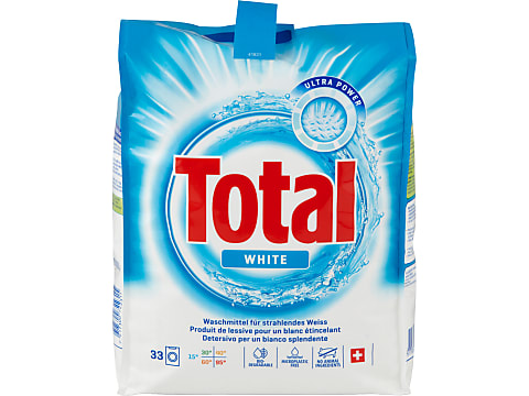 Total Heavy duty detergent powder light and white linen Migros