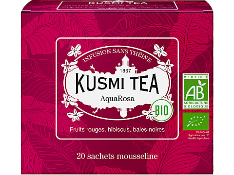 Acquista Kusmi Tea AquaRosa · Bio-infusione · frutta rossa, ibisco, bacche  nere • Migros