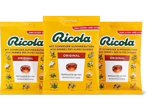 Achat Ricola · Bonbons sans sucre aux herbes • Migros