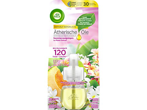 Achat Air Wick life scents · Flacon de recharge pour diffuseur électrique ·  Plaisir estival fleurs blanches, melon & vanille • Migros