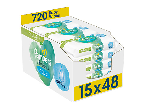 Pampers Aqua Pure Lingettes 9 x 48 lingettes