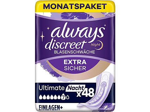Kaufen Always Discreet · Inkontinenz-Einlagen Ultimate, • Migros Nacht ·