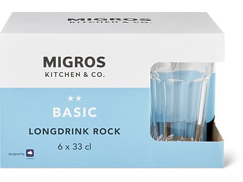 Migros Kitchen & Co. · Bicchieri · Basic Longdrink Rock, 6 x 33cl