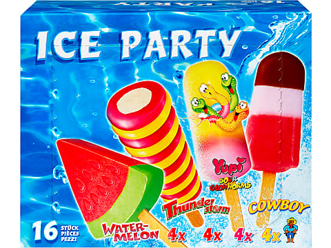 Acheter Ice Party · Glace à l'eau · 4x Water-Melon, 4x Thunder storm, 4x Yupi, 4x Cowboy en ligne