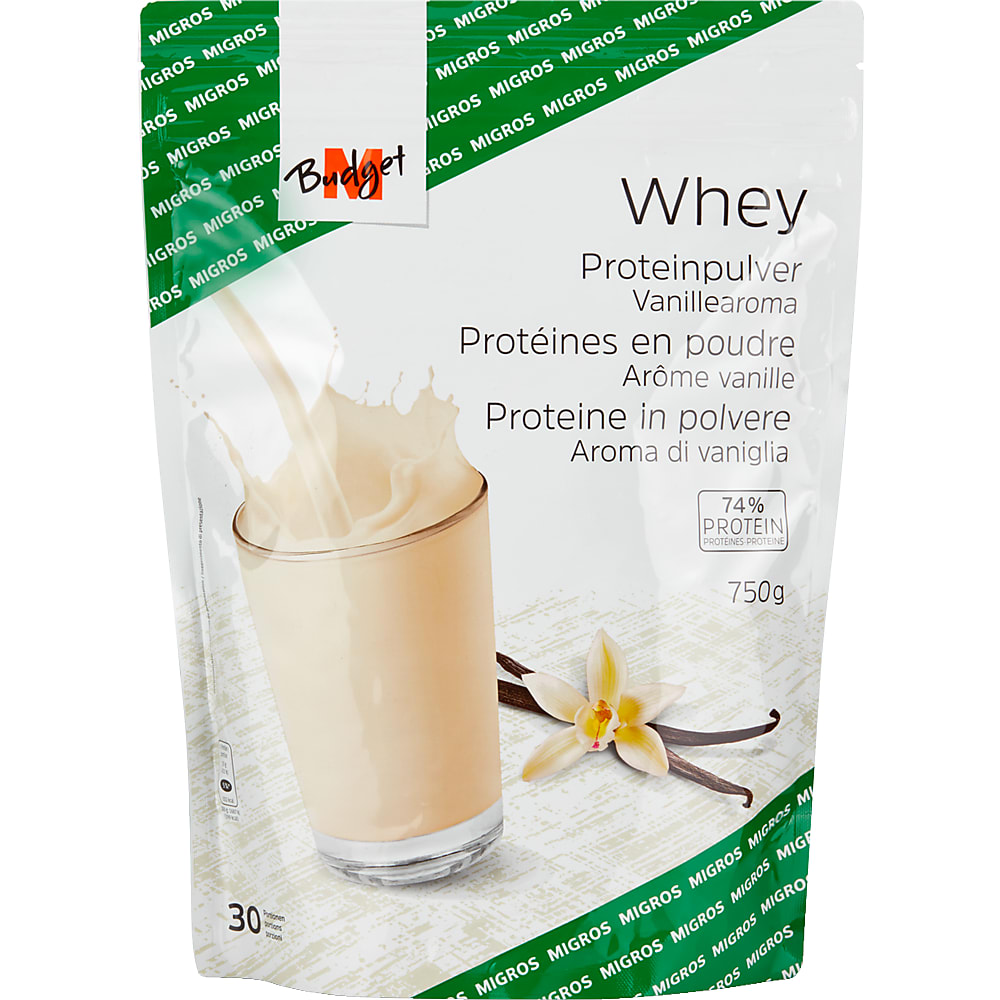Kaufen MBudget • Whey Proteinpulver • Vanillearoma • Migros Online