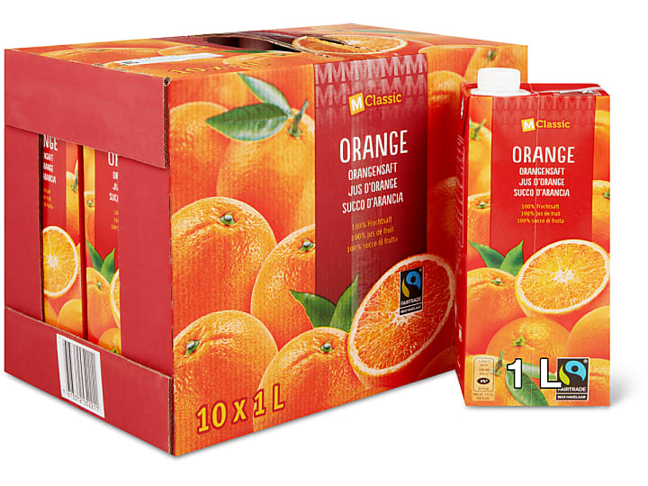 M-Classic Fairtrade Orangensaft 10x1l